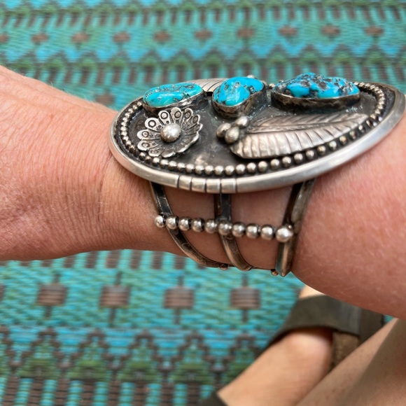 Sterling Silver Turquoise Cuff Bracelet - Picture 8 of 13